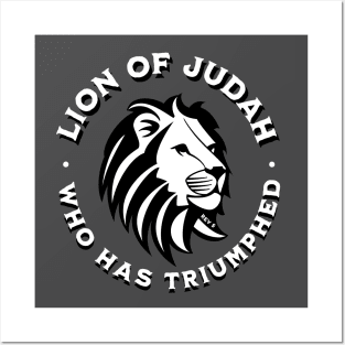Lion of Judah Who Has Triumphed Jesus Christian Bible Scripture Religious Posters and Art